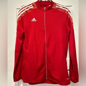 Adidas Soccer Track Jacket GH7142 Red & White Women's Size Medium